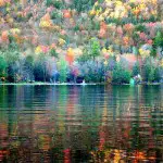 colorful fall lake