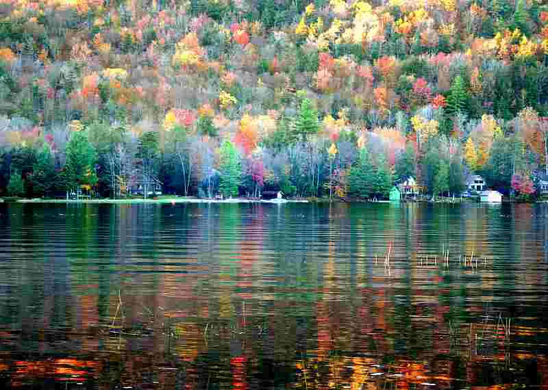 colorful fall lake