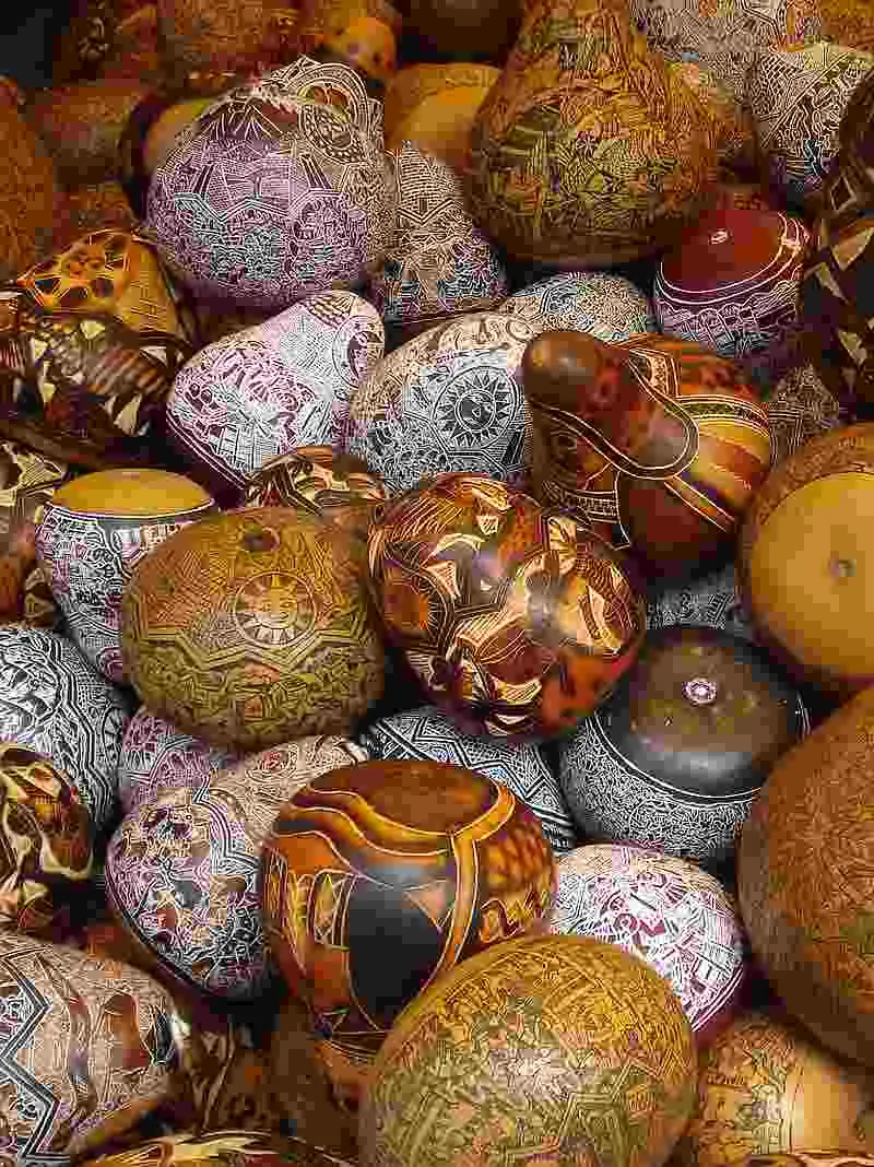 Carved Gourds, Taray, Cusco