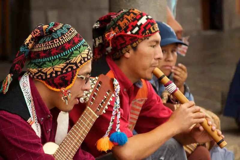 Music at an Andean dance festival